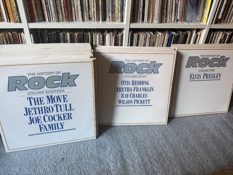 image for the history of rock vinyl records set
