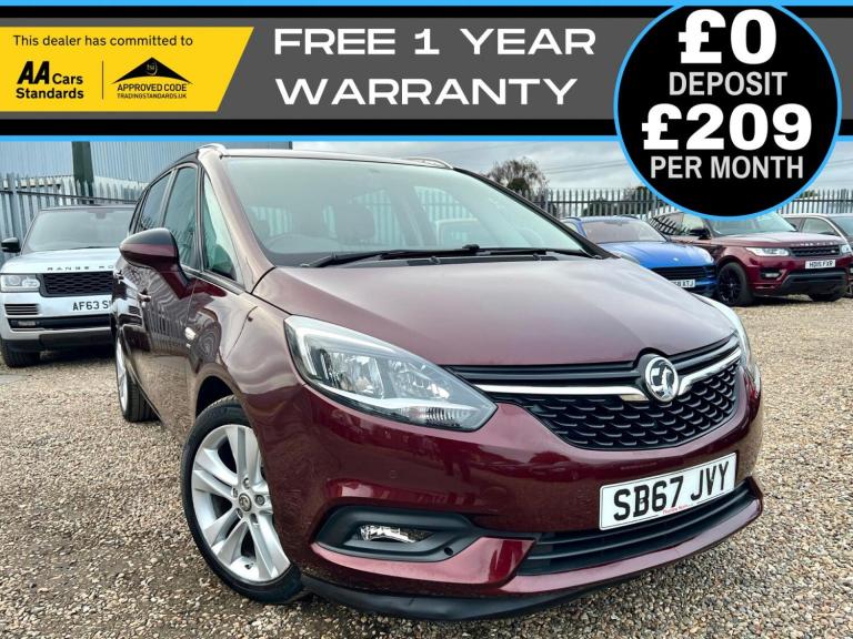 VAUXHALL ZAFIRA TOURER 1.4i Turbo SRi Nav MPV 5dr Petrol Auto Euro 6 2017