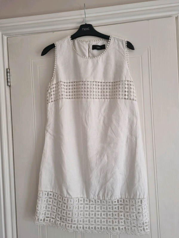 Next Ladies White Linen Sleeveless 