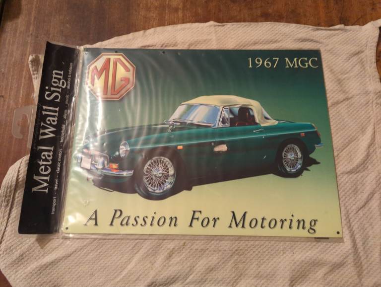 1967 MGC Sports Car Metal Sign