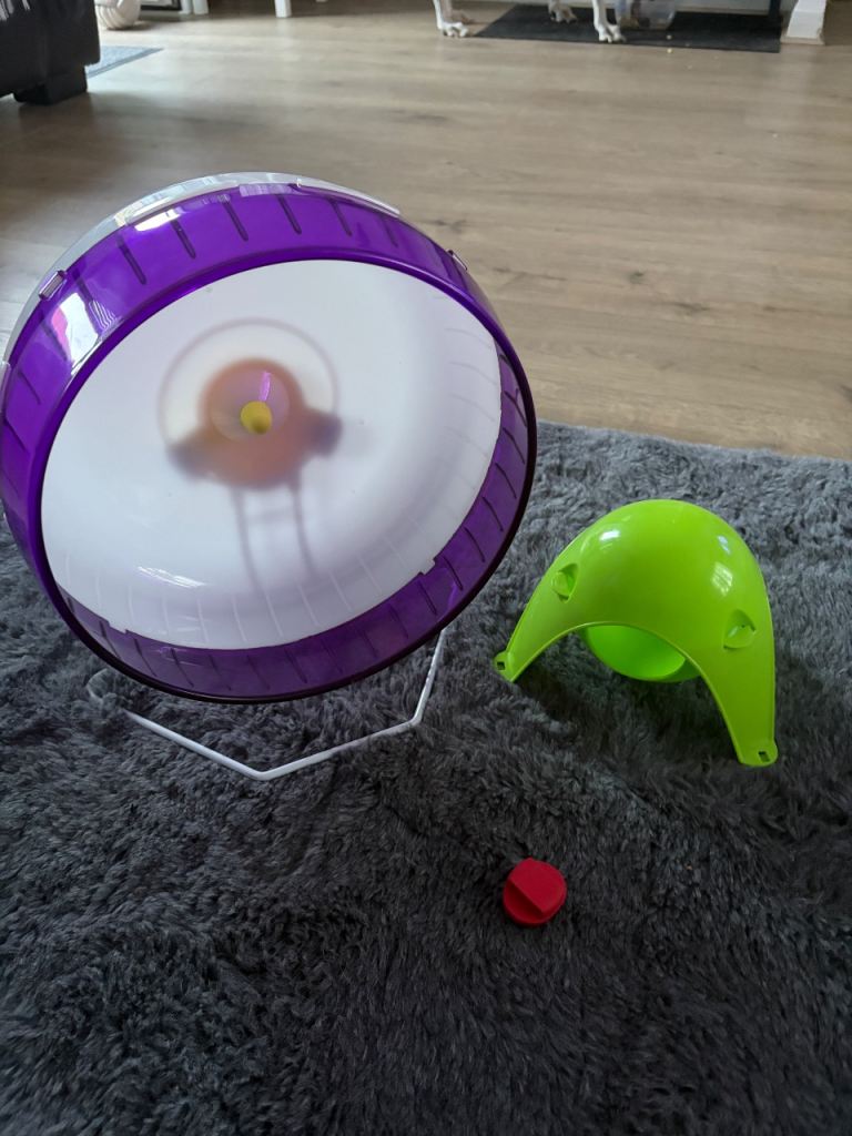 Rat/Chinchilla Wheel, Rat House and Grooming Brush