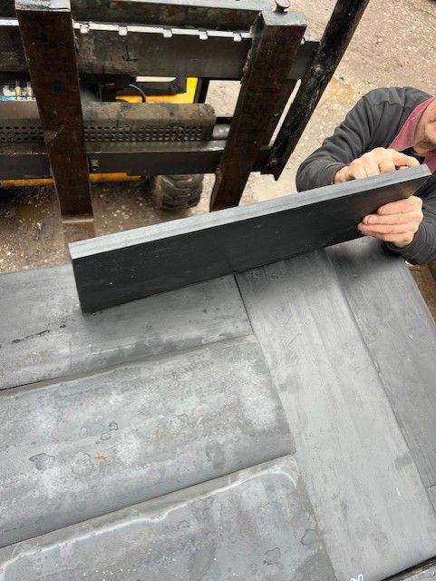 New Black Rubber Ideal for Snow Ploughs. Yard / Grain Scraper. 600 x 200 x 25mil thick.
