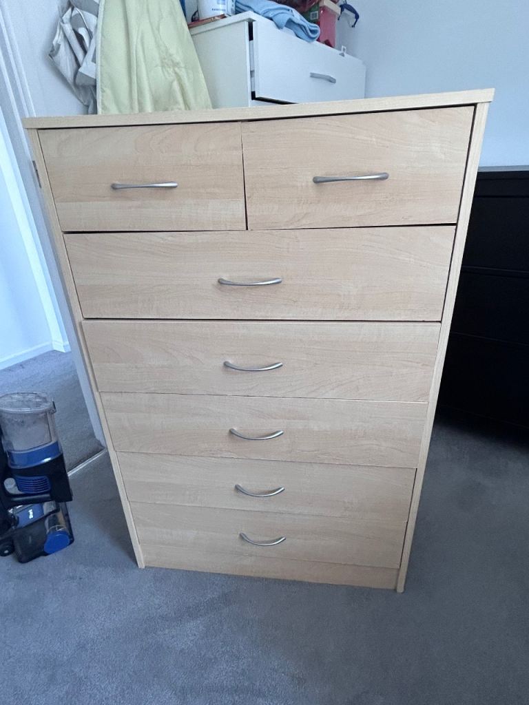 Light Colour Chest of Drawers - Bedroom Furniture