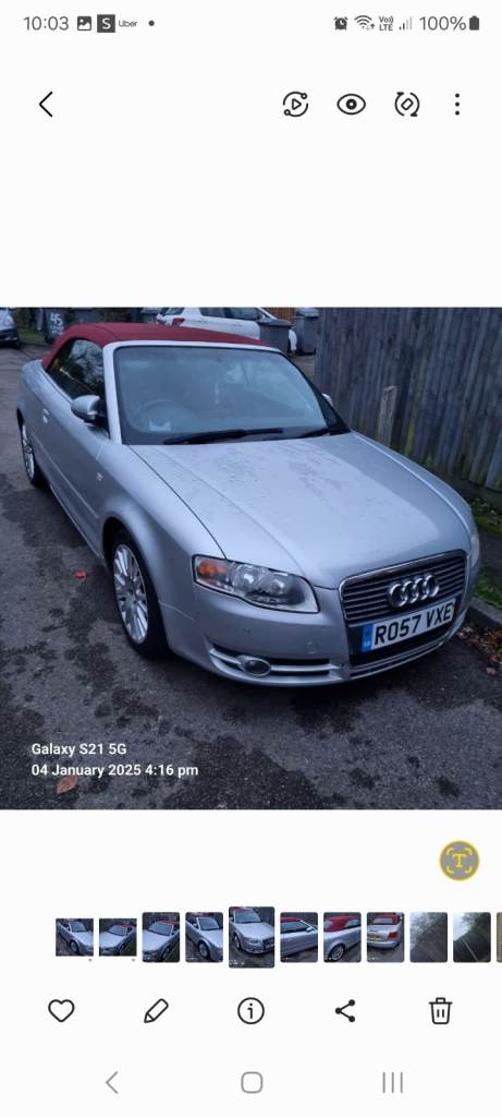 AUDI A4 CONVERTIBLE, AUTOMATIC,  2007 