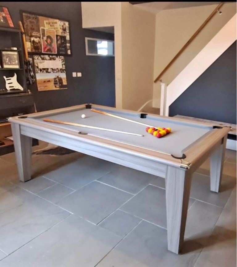 Pool Table / Dining Table – 7ft Slate Bed – Benches Included