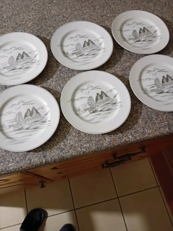 Six China tea plates very good condition