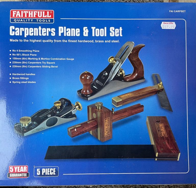 Carpenters Plane & Tool Set