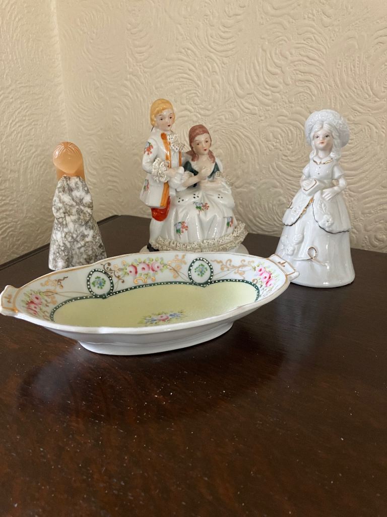 Collection of Ceramic Figurines and Dish – Good Condition