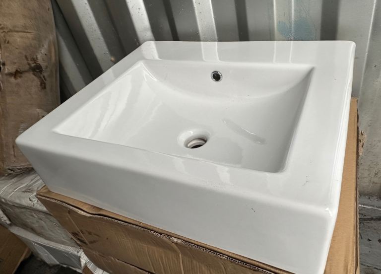 Bathroom Washbasin Square White Italian Bathroom Suits For Sale UK