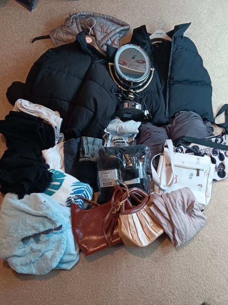 Large Women's Clothing Bundle & Handbags - Multicoloured, Good Condition