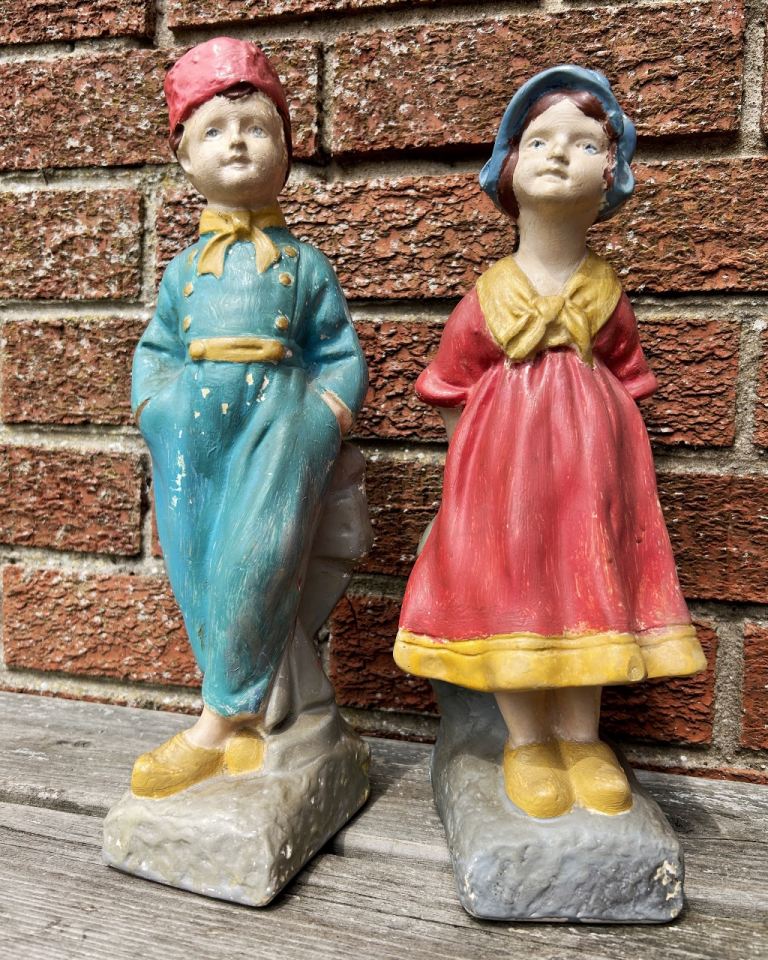 Pair of Vintage Dutch Boy and Girl Figurines