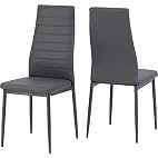 Brand New Set of Two Dining Chairs in Grey