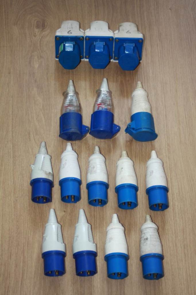 Caravan type mains plugs and sockets job lot