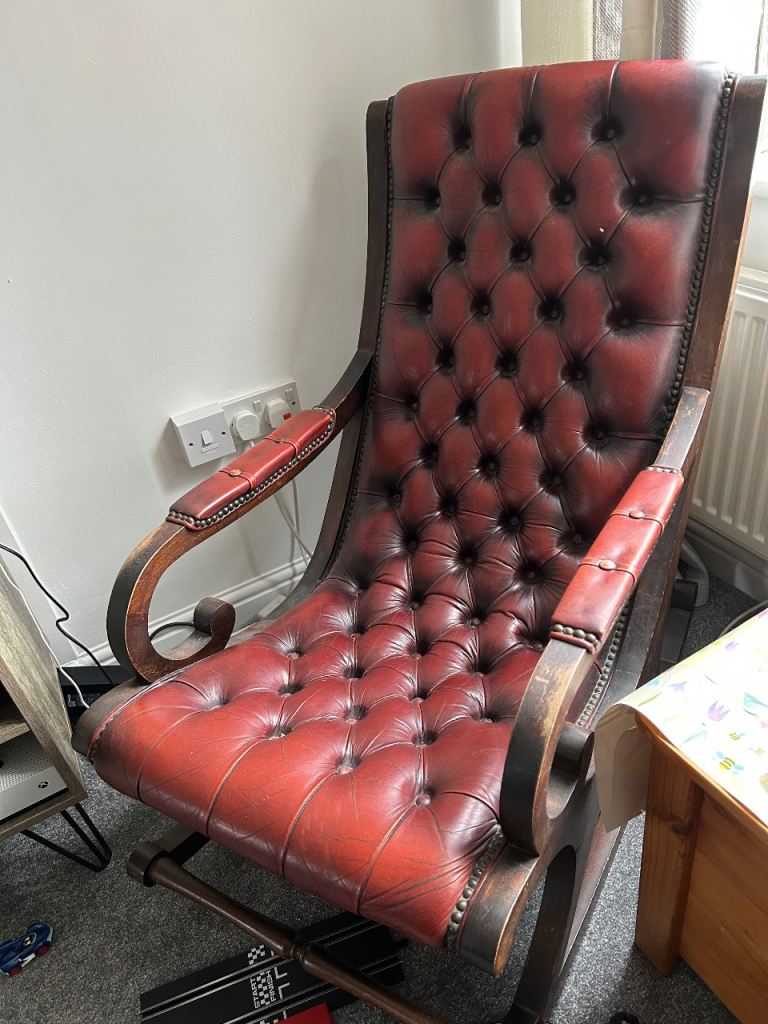 Chesterfield slipper rocking chair 