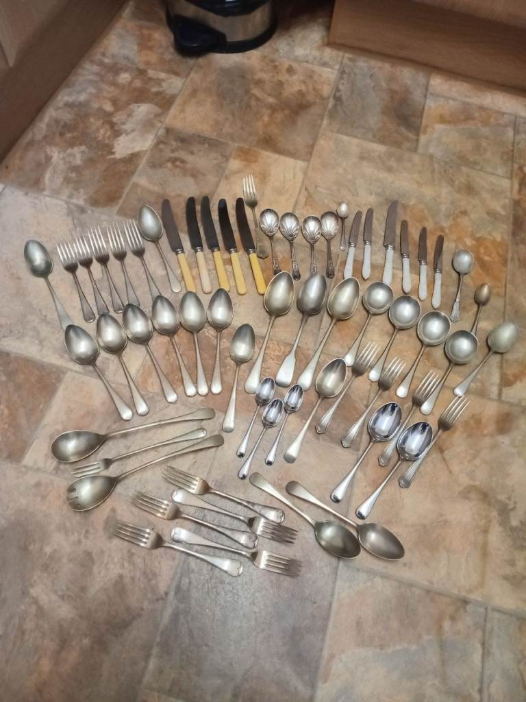 Vintage selection of cutlery various manufacturers all used