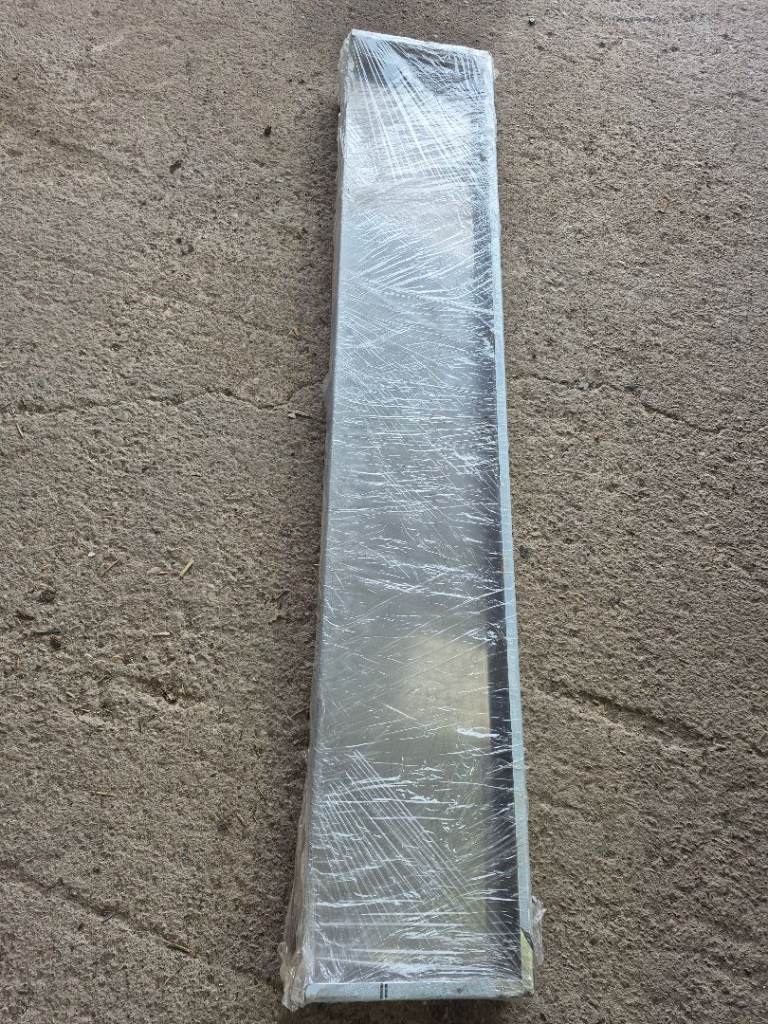 image for Stainless steel wall shelves x2 pair with brackets