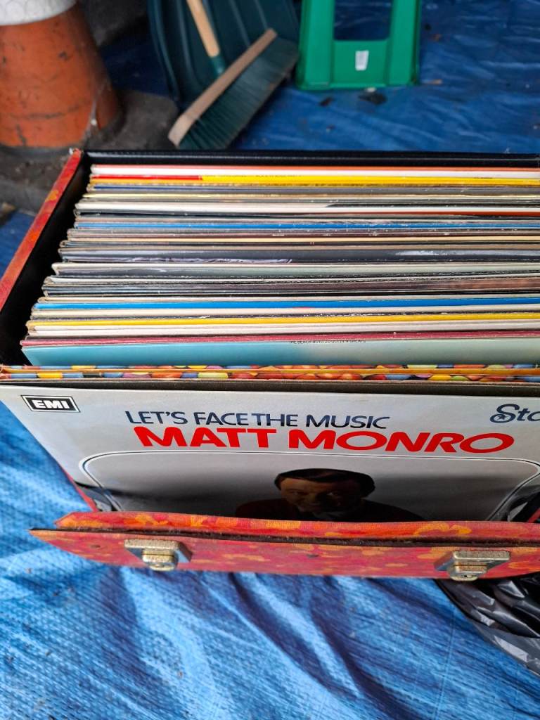 Large Box of Vinyl Records – Various Artists, Good Condition