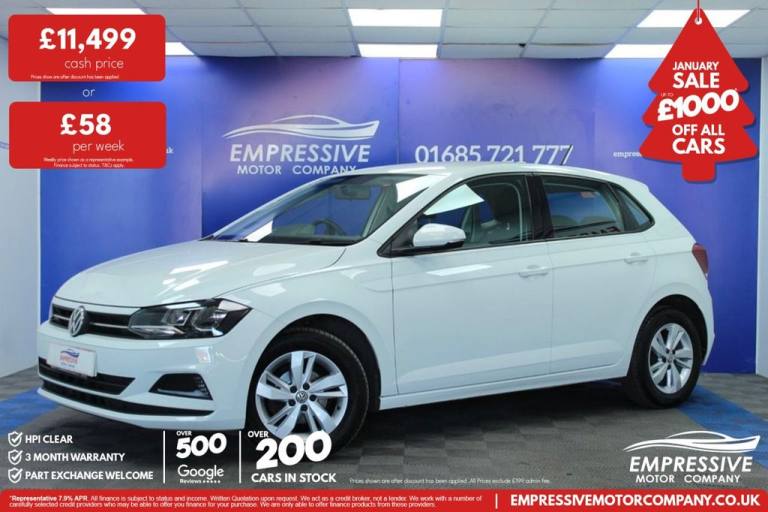 2019 19 VOLKSWAGEN POLO 1.0 EVO SE HATCHBACK 5DR PETROL MANUAL EURO 6 (S/S) (65 