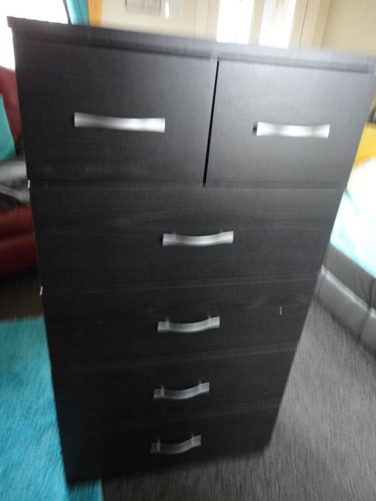a set of black drawers