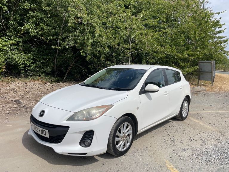 MAZDA 3 1.6 D TS2 12 REG WHITE 5 DOOR MOT MARCH 12TH 2027 TAX £35 LOW INSURANCE 60+MPG