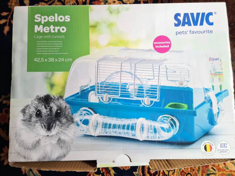 SAVIC Spelos Metro Hamster Cage with Tunnels - New