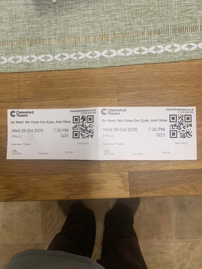 2 Go West tickets 