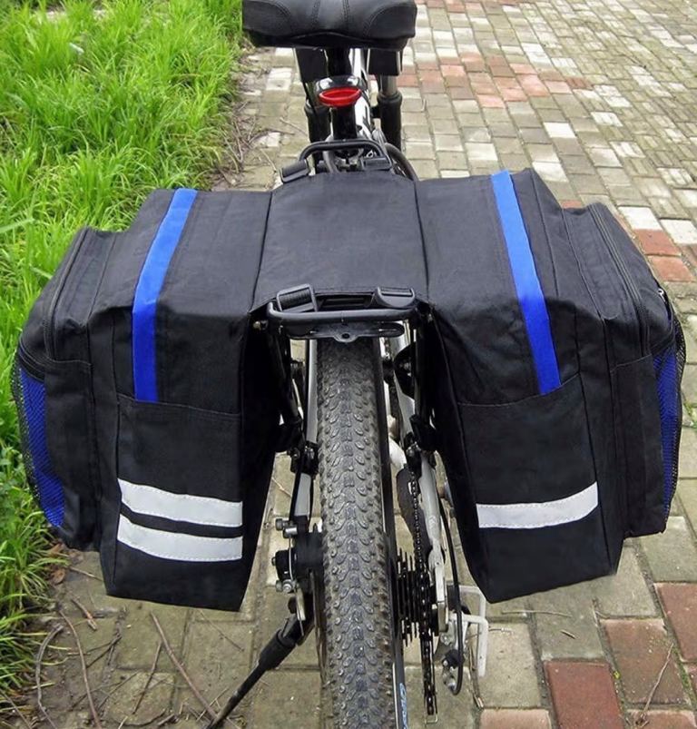 30L Pannier Bag for Bicycles Waterproof Large Double Pocket Bicycle Rear Seat Trunk Bag
