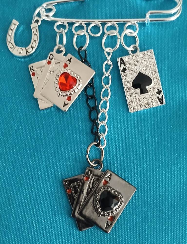 Handmade saftey pin brooch 