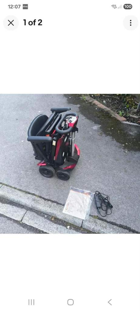 Mobility scooter auto folding with suspension 