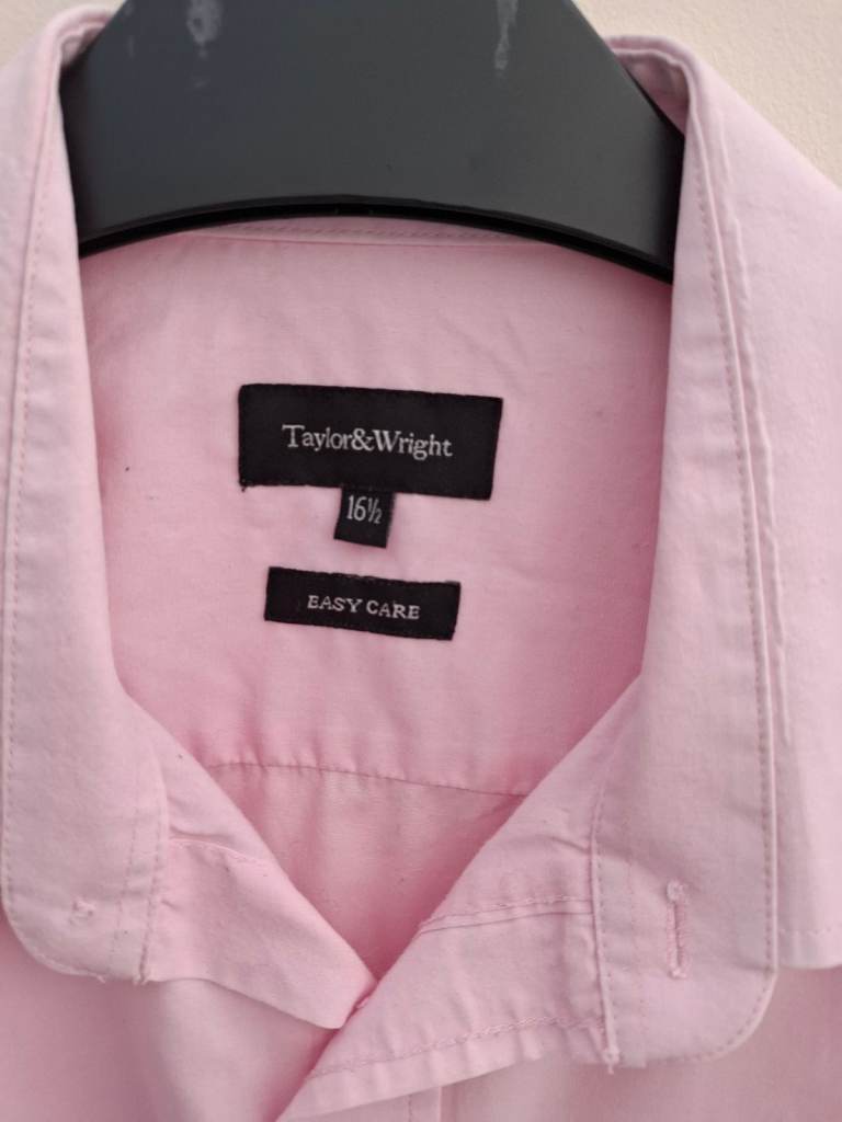 Taylor & Wright Pink Shirt. 16.5 inch Collar. Pit to Pit Measurement 24 Inch.