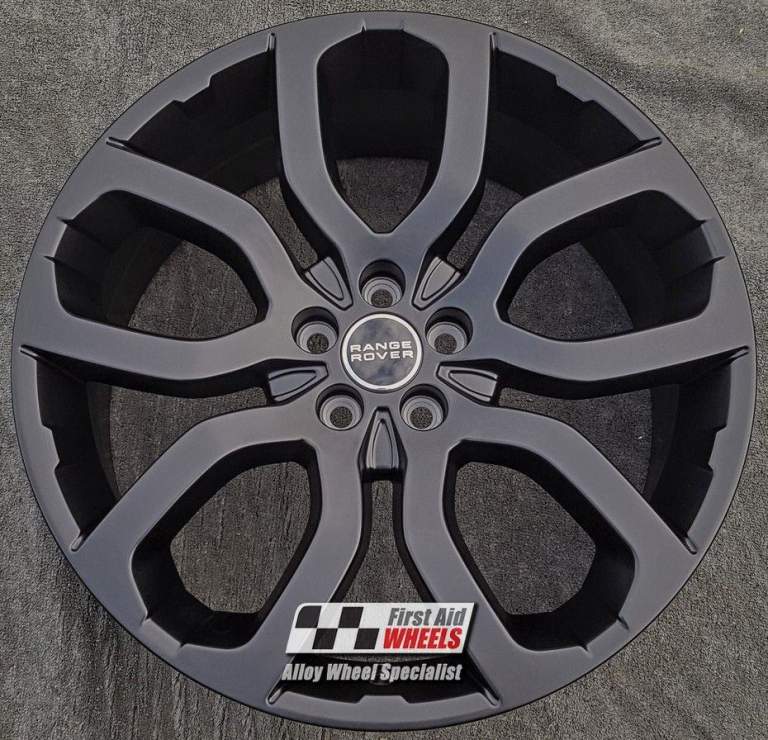 R469BS Swap RANGE ROVER SPORT 4x 22'' GENUINE STYLE 5004 SATIN BLACK ALLOY WHEELS