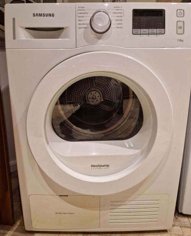 Samsung HeatPump Tumble Dryer 7KG DV7 White | Not Working/For Parts ...