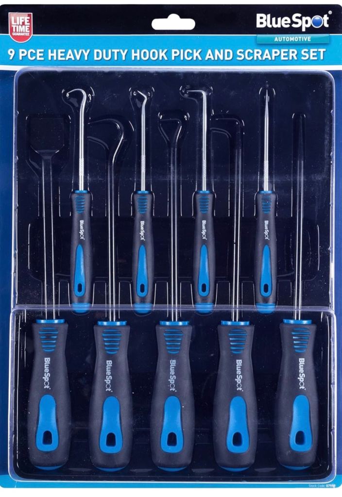 Blue Spot Tools  9PCE Heavy Duty Hook Pick and Scraper Set Brand new 