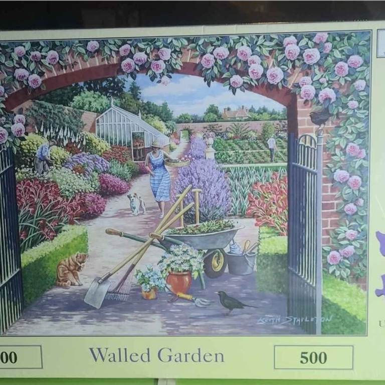Jigsaw 500 Piece Puzzle HOP Brand New Sealed Walled Garden Flowers Vegetables Rural