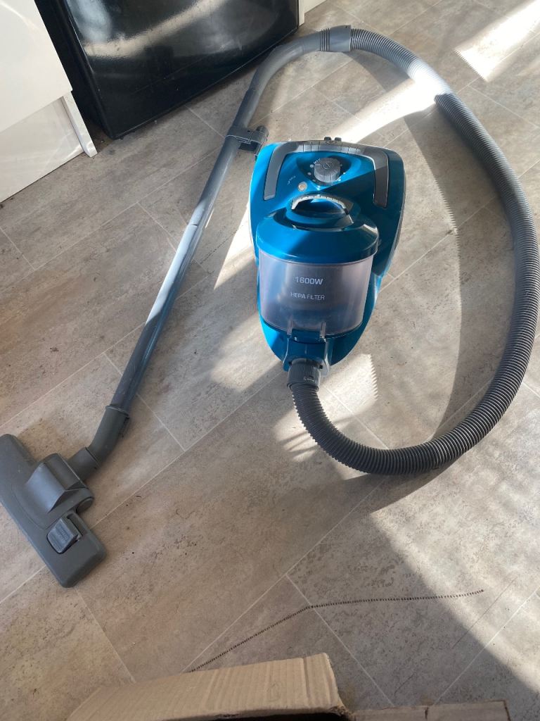 Compact Cylinder Vacuum Cleaner - Blue, Good Condition