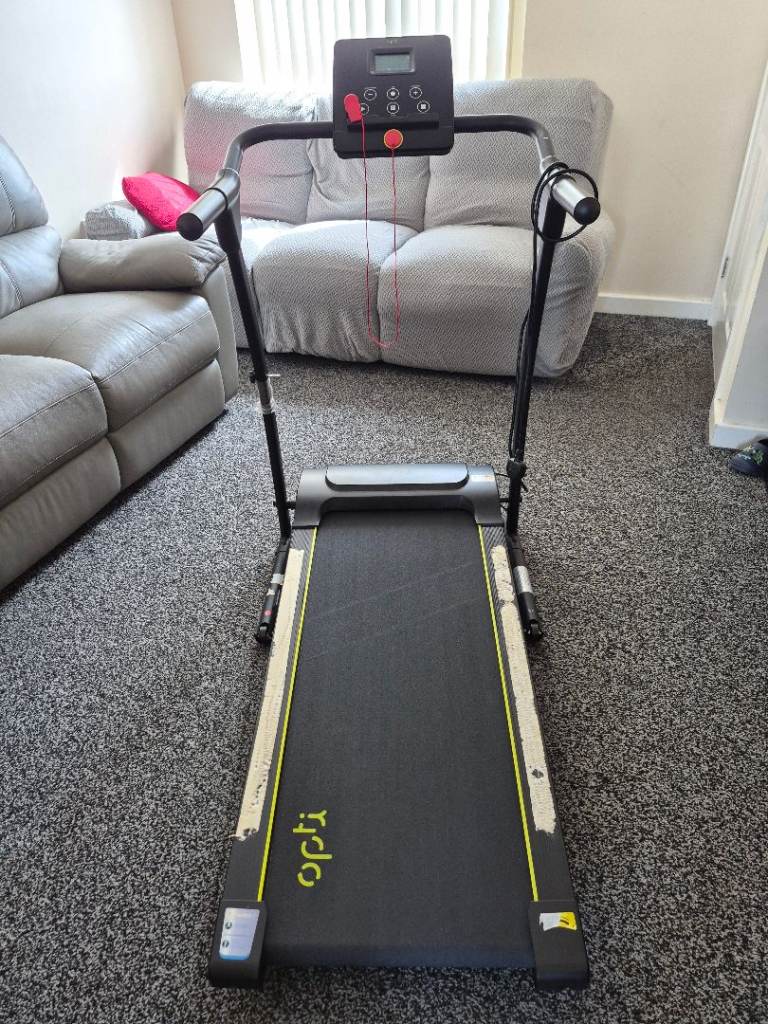 Opti Motorised Treadmill – Black, Good Working Condition