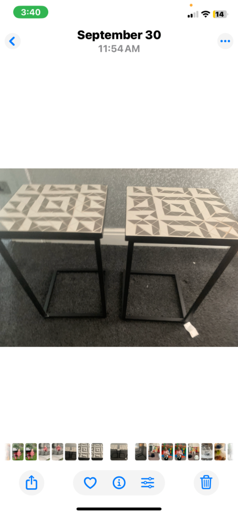 2 bedroom or living room side tables 