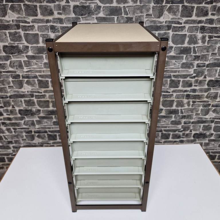 Vintage Westra Office Equipment Filing Drawer Unit – Metal Frame – Made in England