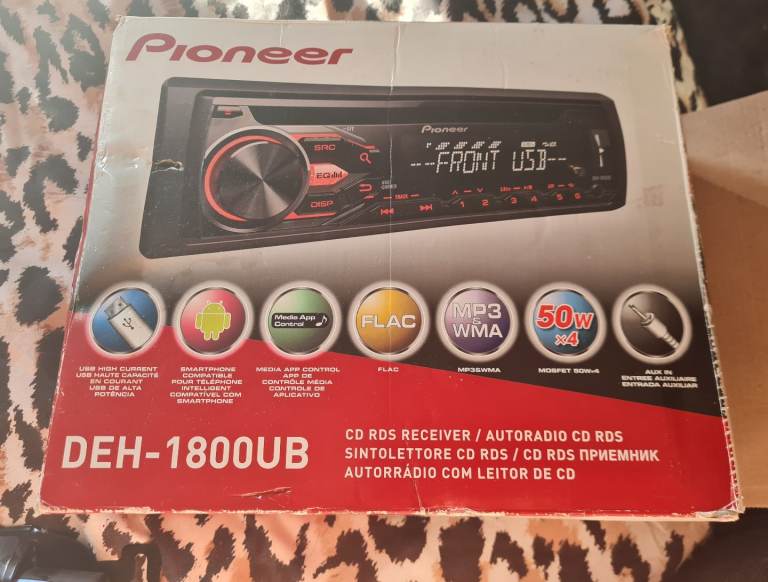 Brand new condition stereo and l.e.d strip lights