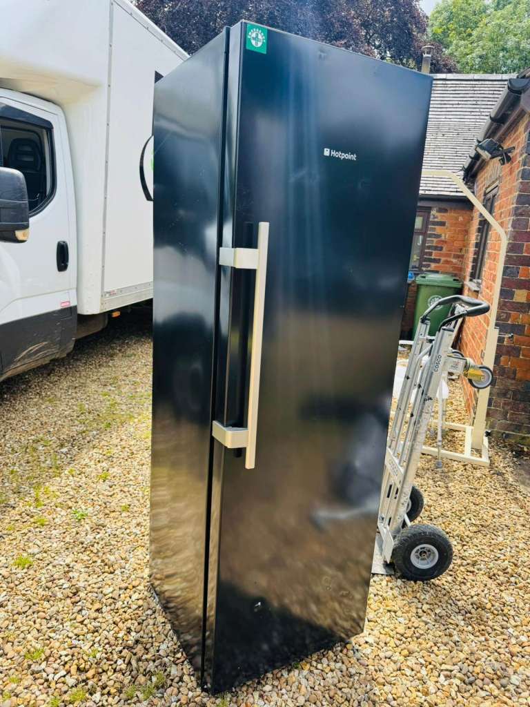 Hotpoint Freestanding Fridge - Tall Black Model, Good Condition