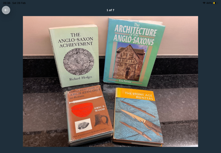 4 Archaeological Interest Books -  Anglo Saxon - Field Guide - Stone Age (£100? worth see listing)