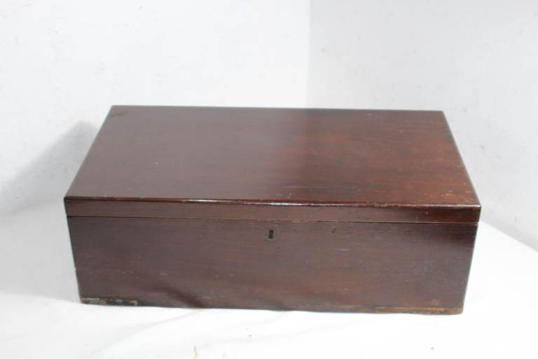 Vintage Antique Georgian Writing Slope 51cm X 28cm X 17cm with drawer : No Key 