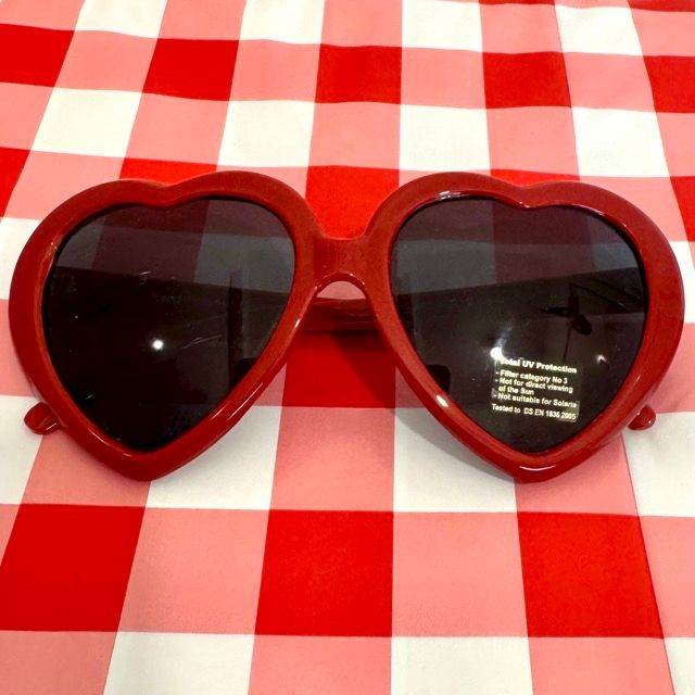 Heart Shaped Sunglasses Red Frames £10.