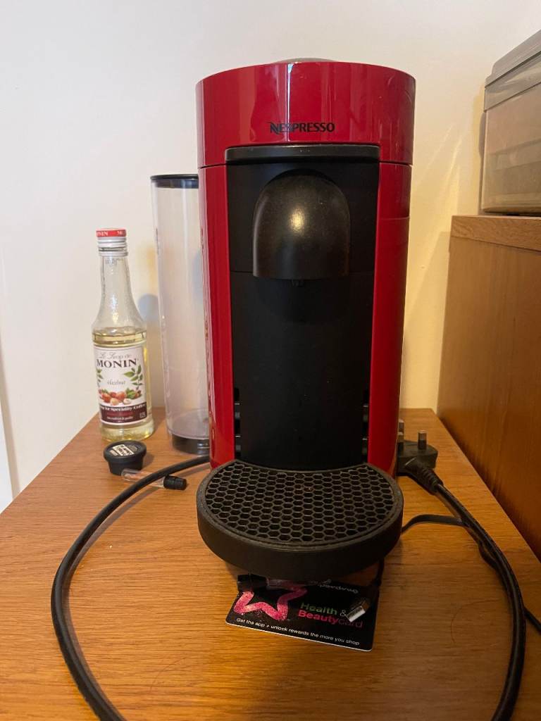 Nespresso VertuoPlus Coffee Machine - Cherry Red