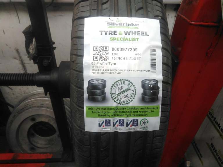 185 65 R15 88h Rovelo Rhp780p 6mm Partworn Pressure Tested Tyre