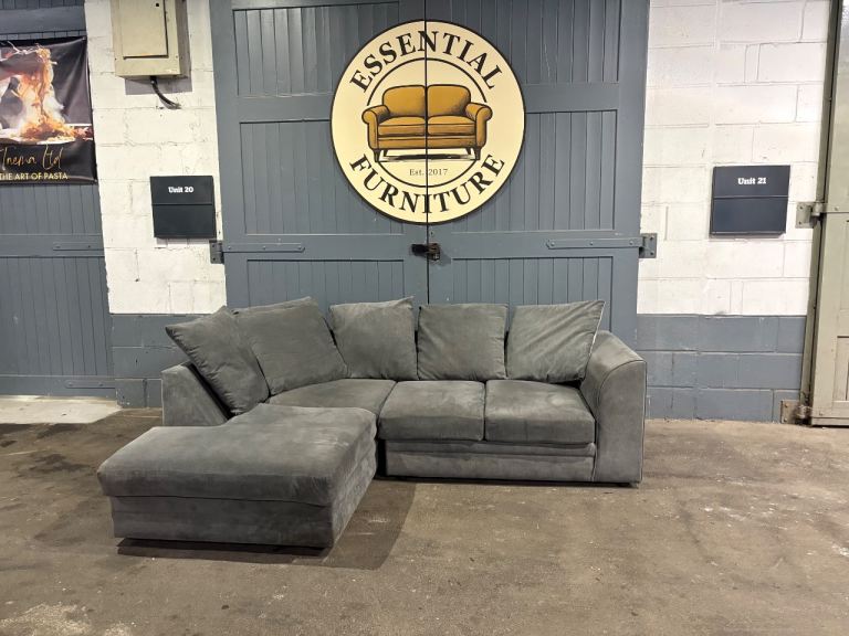 Modern grey L shape sofa, FREE DELIVERY 