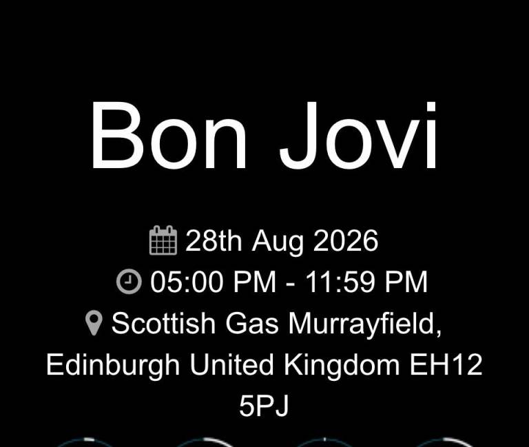 Bon Jovi - Front Standing (FOS / Golden Circle) ! 28th August / Edinburgh