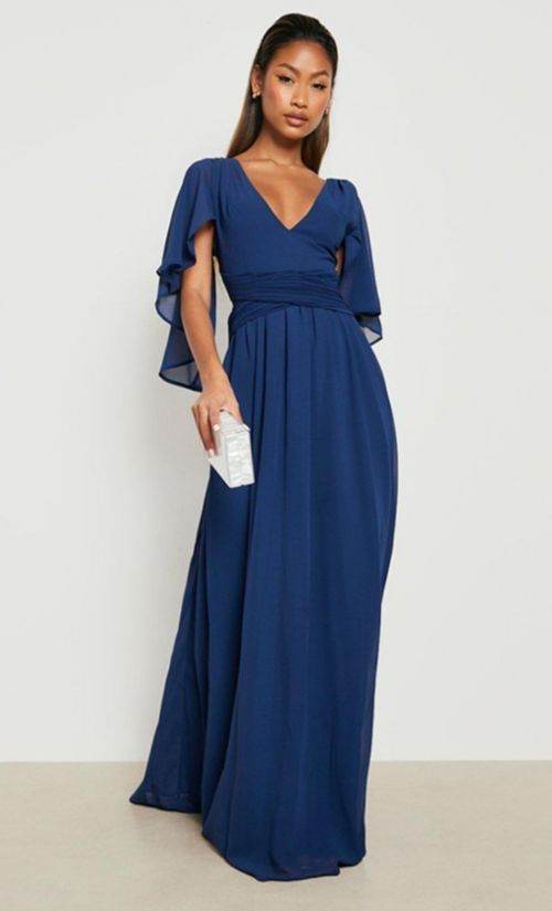 spring blue bridesmaid dresses Off-Shoulder Sheath Pleated Satin Light Blue Bridesmaid Dress BD136 US16 / Custom Color main image 1