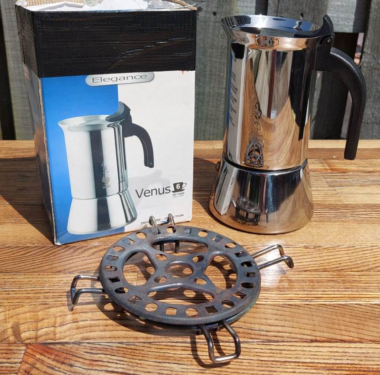 Bialetti venus stove top coffee maker - silver