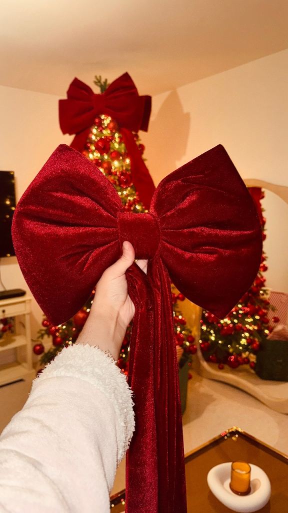 Large Burgundy Velvet Bow 